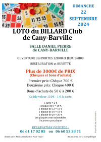 Loto du Club de Billard