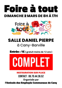 Foire à tout de l'Amicale des employés communaux de Cany