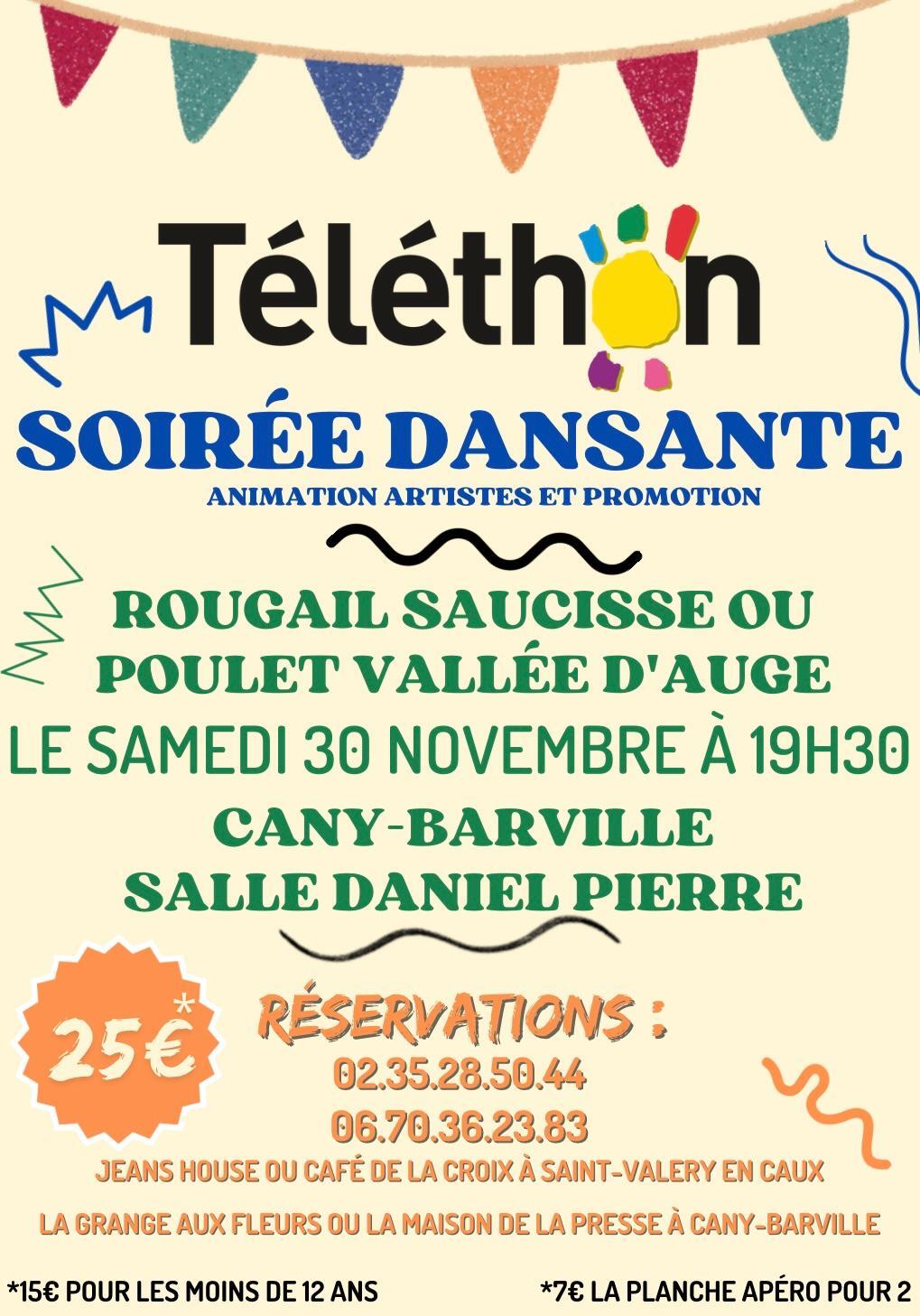 Soirée dansante du Téléthon 2024 : 30 novembre