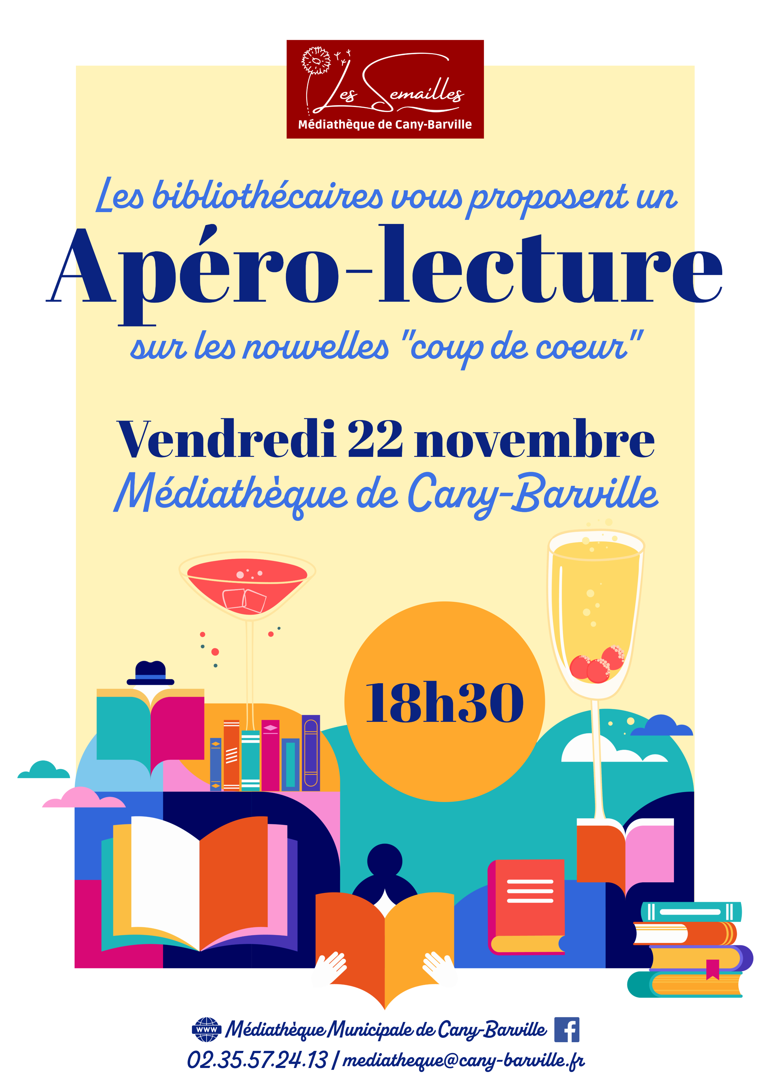 Apéro-lecture de vos bibliothécaires : 22 novembre 2024